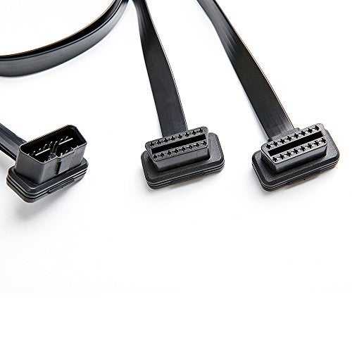 bbfly-B4 OBD II OBD2 16 Pin Splitter Extension 1 x Male and 2 x Female Extension Y Cable Adapter (1FT/30CM) - Image 2