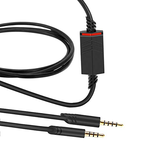 MQDITH 2.0M Replacement Audio Cable Compatible with Astro A40 A40TR Gaming Headset, Inline Mute Wire and No Volume Control Cord (TPE Cord) - Image 1