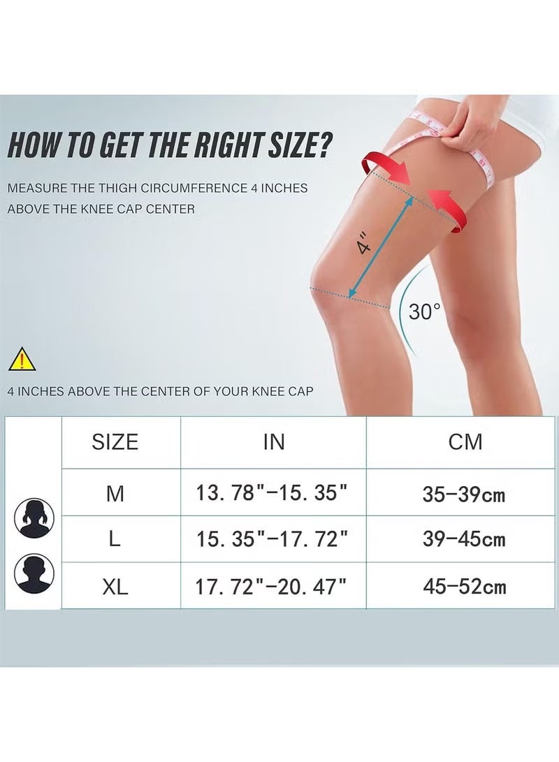 2 Pack Knee Braces for Knee Pain，Knee Compression Sleeves with Silicone Gel Spring Support,Knee Patella Pads Protector for Knee Pain Arthritis,Jogging,Sports,Meniscus Tear,Running，Men&Women - Image 4