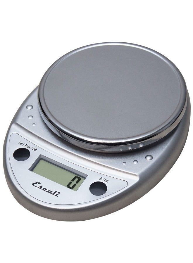 Escali Primo Digital Food Scale Multi-Functional Kitchen Scale and Baking Scale for Precise Weight Measuring and Portion Control, 8.5 x 6 x 1.5 inches, Chrome - Image 1