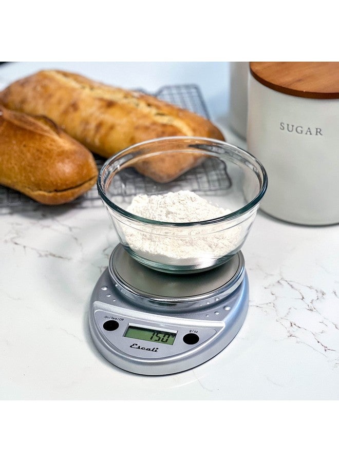 Escali Primo Digital Food Scale Multi-Functional Kitchen Scale and Baking Scale for Precise Weight Measuring and Portion Control, 8.5 x 6 x 1.5 inches, Chrome - Image 3