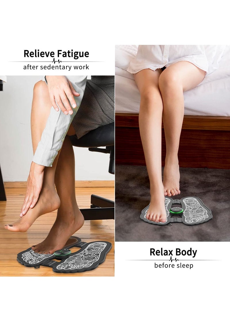 Foot Massager Mat - Electric Feet Acupressure Pad Acupuncture Massager Legs Circulation Machine Anti Fatigue Sore Feet Relief Device Relaxation Gifts for Women Men