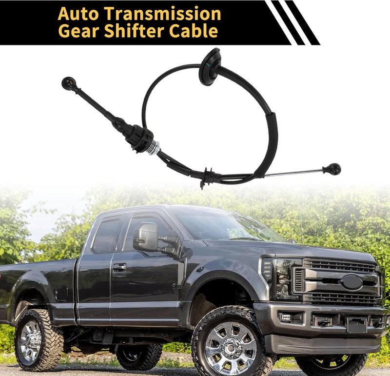 REPAIROCK Automatic Transmission Gear Shifter Cable for Ford F-150 2004 Auto Trans Gear Shift Control Lever Cable Plastic Metal Black - Image 3