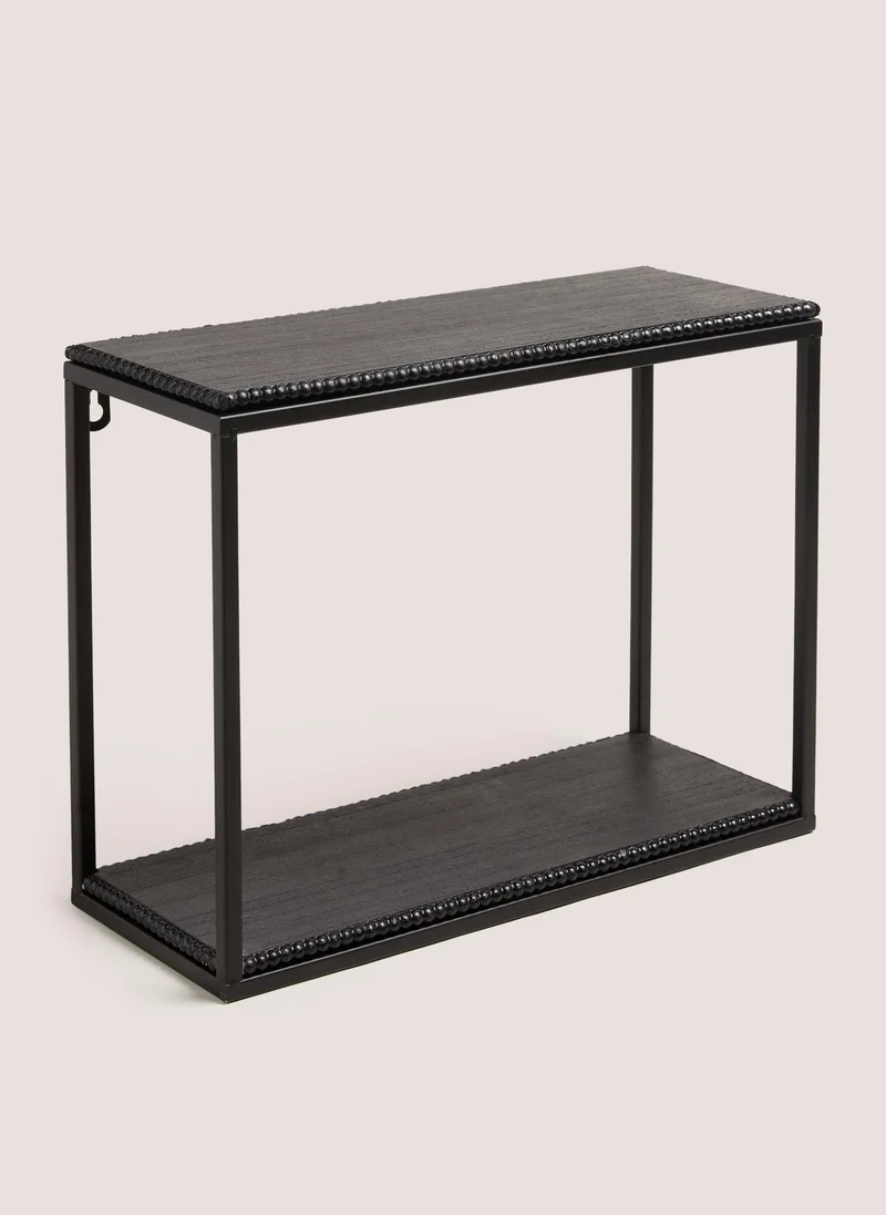 Matalan Black Beaded Single Shelf