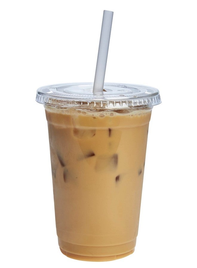 GUSTO [20 oz. - 100 Count Clear PET Cups with Lids, Disposable Coffee Cups with Flat Lids - Ideal for Cold Beverages, Smoothies, and to-Go Drinks - Formerly Comfy Package - Image 1