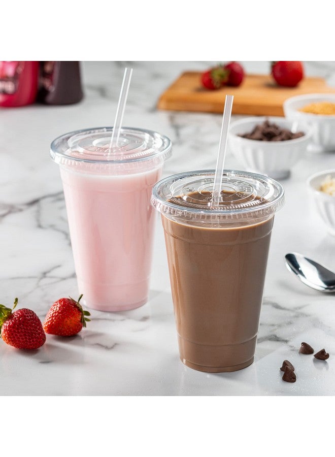 GUSTO [20 oz. - 100 Count Clear PET Cups with Lids, Disposable Coffee Cups with Flat Lids - Ideal for Cold Beverages, Smoothies, and to-Go Drinks - Formerly Comfy Package - Image 4