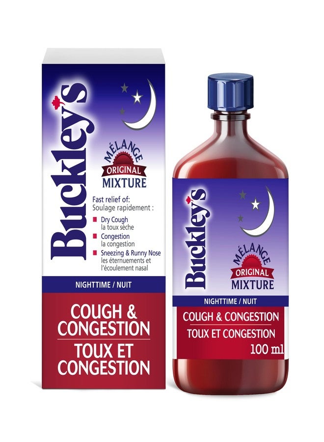 BUCKLEY'S Original 'Night Time' Cough Congestion Syrup 100 ml/3.38 oz - Image 1