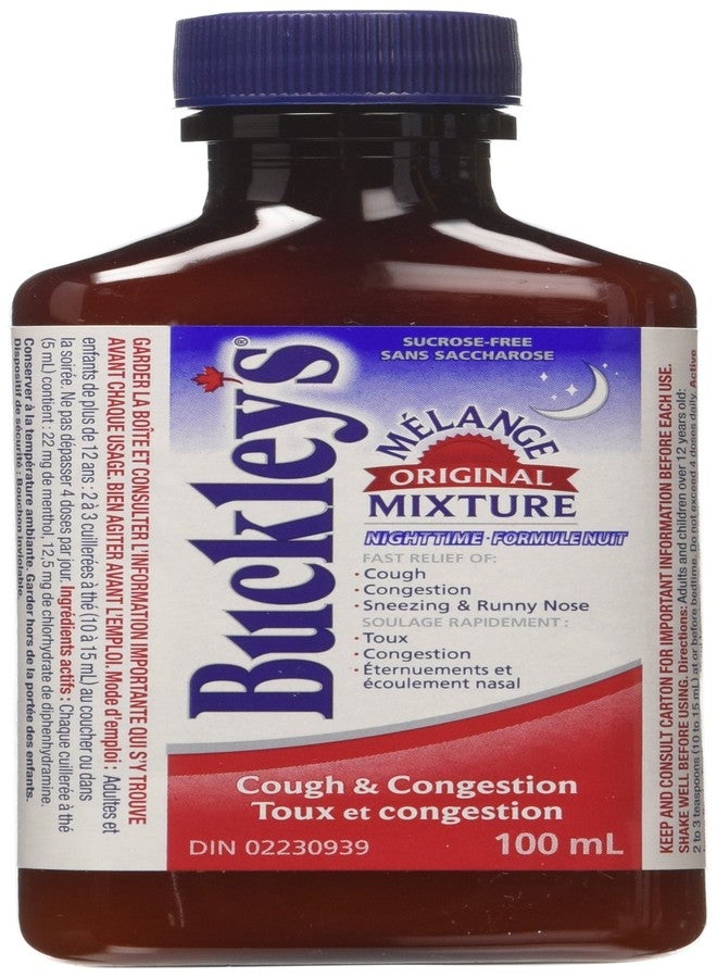 BUCKLEY'S Original 'Night Time' Cough Congestion Syrup 100 ml/3.38 oz - Image 4