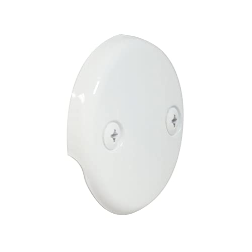 Westbrass D94K-50 Twist & Close Bathtub Drain Stopper with 2-Hole Faceplate and Adapter Bushing, Powder Coat White - Image 5