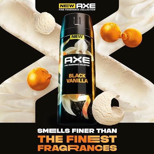 Axe Fine Fragrance Collection Premium Body Spray Black Vanilla with Orange + Sandalwood 3 Count with 72H Odor Protection Aluminum-Free 4 oz - Image 2