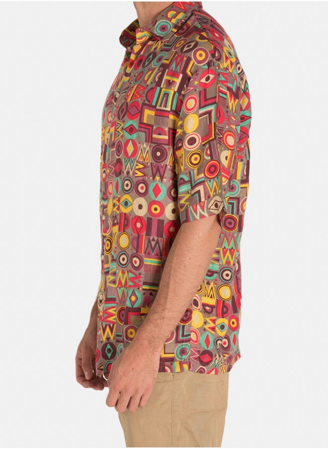 ABSTRACT SHAPES ALL OVER PRINT
