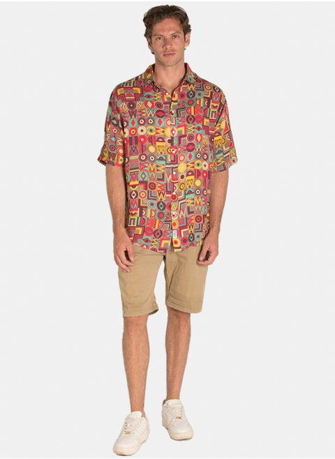 ABSTRACT SHAPES ALL OVER PRINT