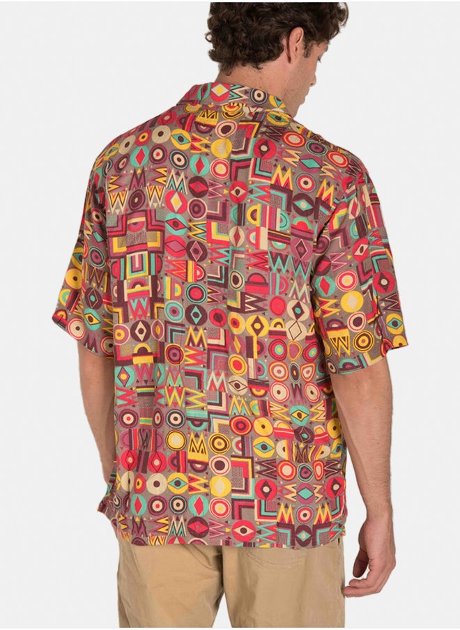 ABSTRACT SHAPES ALL OVER PRINT