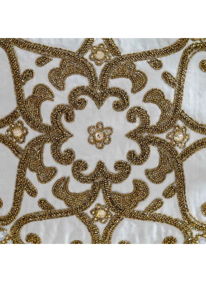 DANUBE HOME Pearl Antique Cushion Cover Ivory 45x45 CM