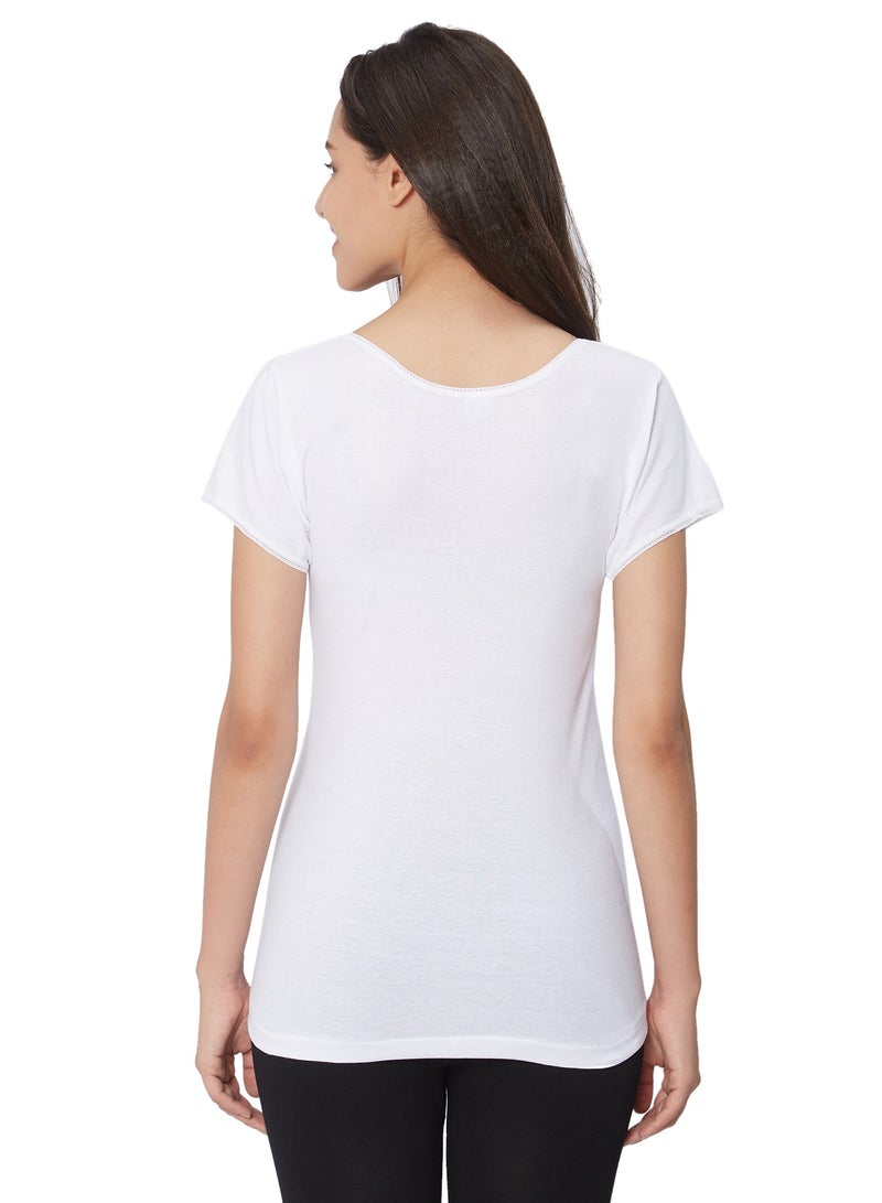BYC WOMEN'S COTTON UNDERSHIRT (PACK OF 3) - WHITE  - Image 5