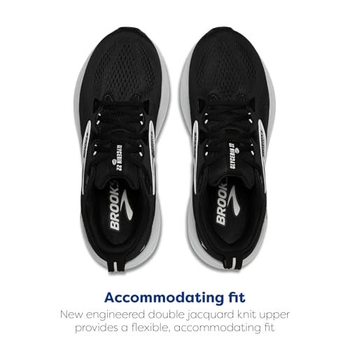 Brooks Women’s Glycerin 22 Neutral Running Shoe - Black/Grey/White - 8 Medium - Image 4