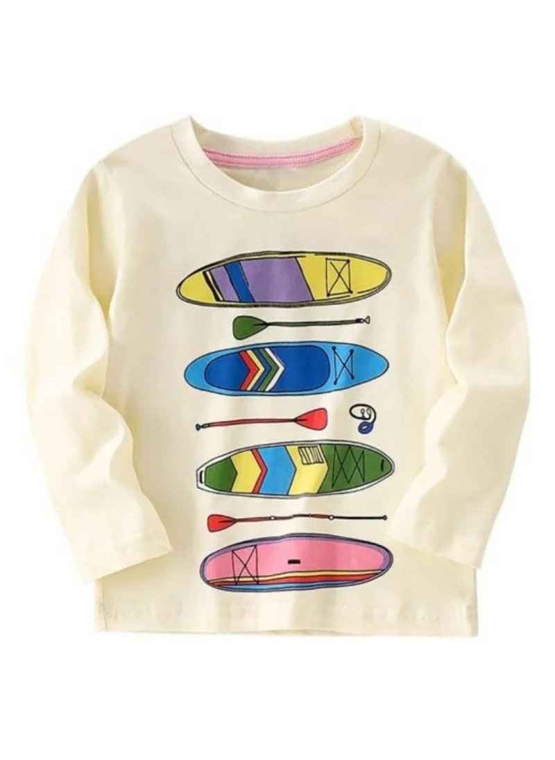 YUNIQEE Cream Graphic Printed Round Neck Cotton T-shirt