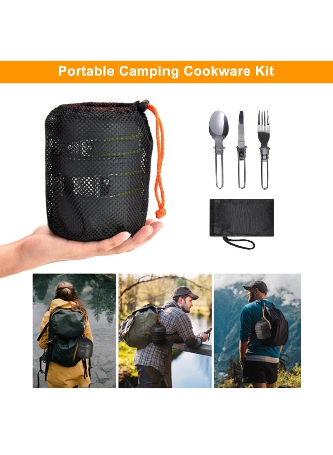 CMGTYYD Camping cookware sundries set backpacking pots and pans equipment camping cooking pots and pans set camp kitchen equipment accessories green even size - Image 5