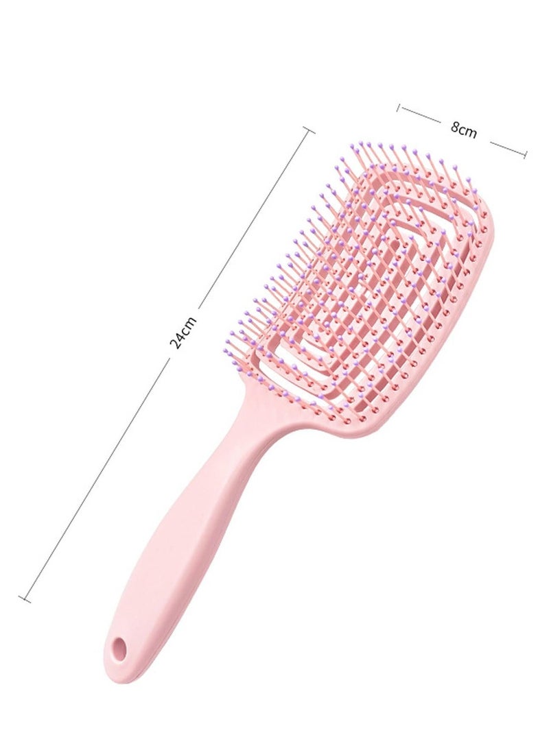 BONITO 2 PCS Curved Vent Hair Brush, Anti Static Detangling nylon Massage Brushes, Blow Dryer Brush Hairdressing Styling Tools - Image 2