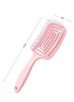 BONITO 2 PCS Curved Vent Hair Brush, Anti Static Detangling nylon Massage Brushes, Blow Dryer Brush Hairdressing Styling Tools  - Image 2