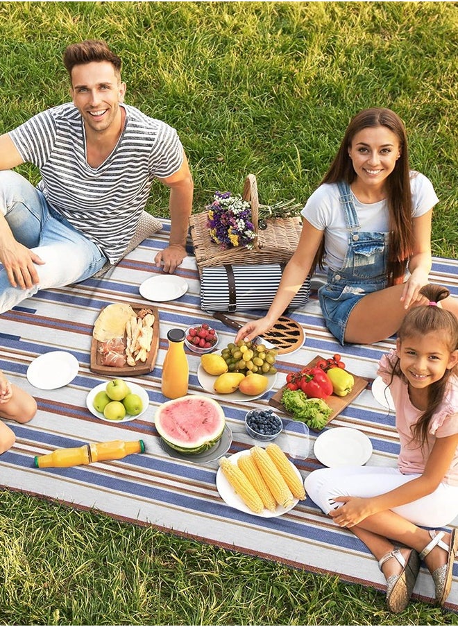 Sweet Life 150*150cm Sandproof Waterproof Extra Large Beach Mat Foldable for Family, Pocket for iPhone Keys and More Dual Layers for Outdoor Water Portable Lightweight Oversized Beach Quick Drying Blanket, Sand Free for Outdoor Picnic, Beach Travel Camping Hiking  - Image 2