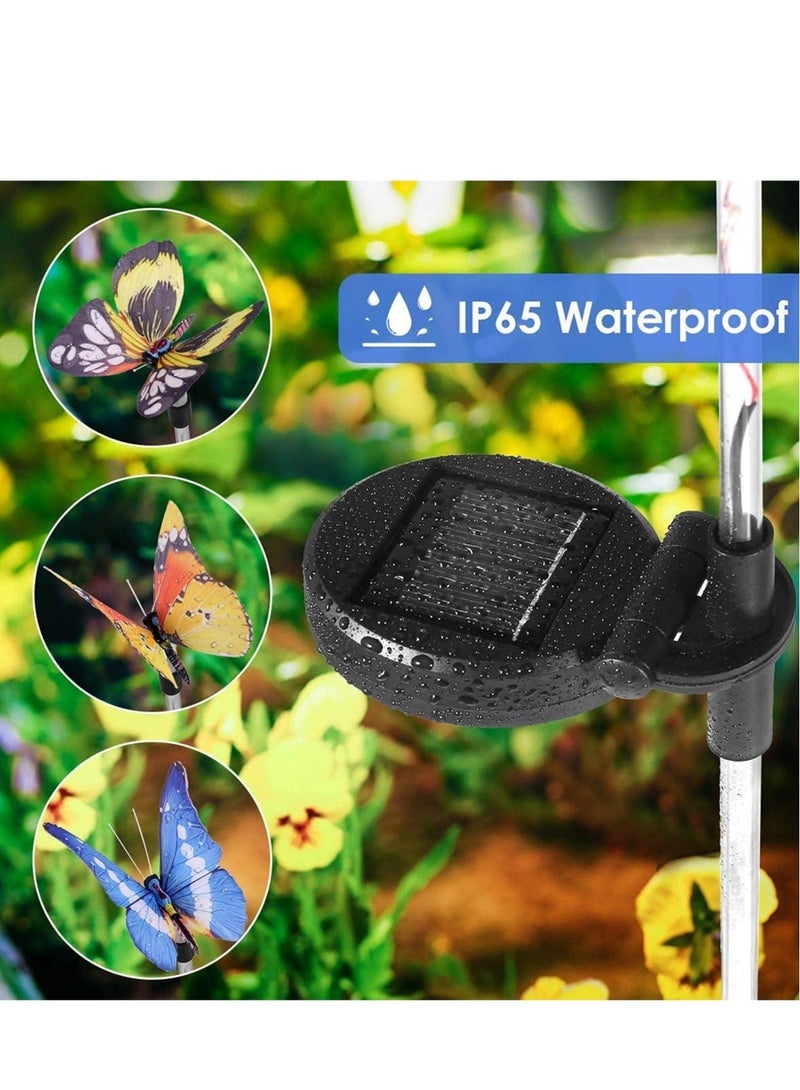 إسكدنيا 3 Pack Solar Stake Light Multi Color Changing LED Garden Lights Fiber Optic erfly Decorative Lights Solar Powered with a Purple LED Light Stake - Image 3