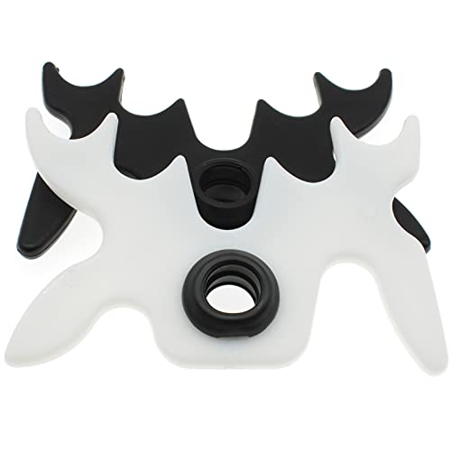 OZXNO 2 Pcs Slip-On Moosehead Bridge Head Antlers Pool Cue Accessory(Black+White) - Image 2
