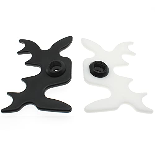 OZXNO 2 Pcs Slip-On Moosehead Bridge Head Antlers Pool Cue Accessory(Black+White) - Image 1