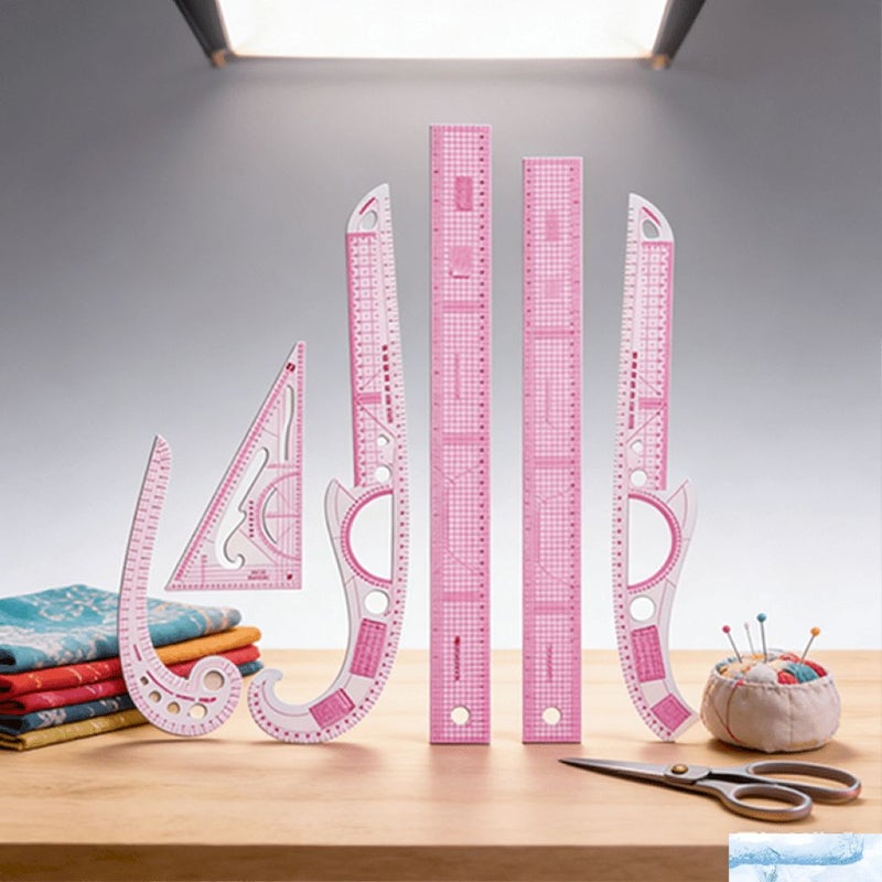French Curve Metric Ruler Set For Sewing Dressmaking Tailor Drawing Template Craft Tool Multifunction - Image 5