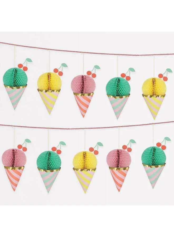 Meri Meri Ice Cream Honeycomb Garland