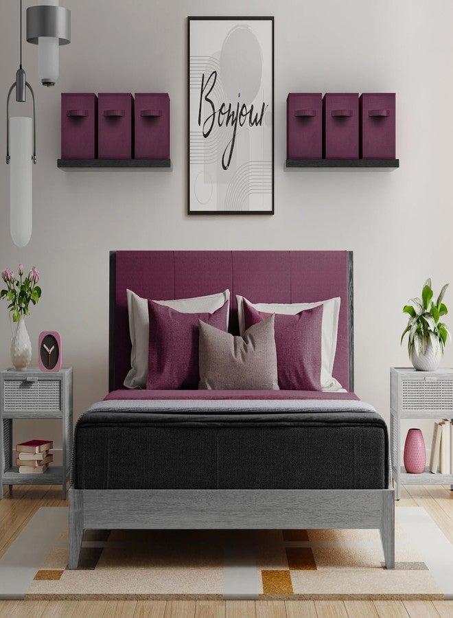 Sorbus Fabric Storage Cubes - 6 Foldable Storage Bins for Organizing Pantry, Cubbies, Toy Box - Clothes Storage & Closet Organizer - 13 Inch Collapsible Cube Baskets for Shelves with Handle - Image 2