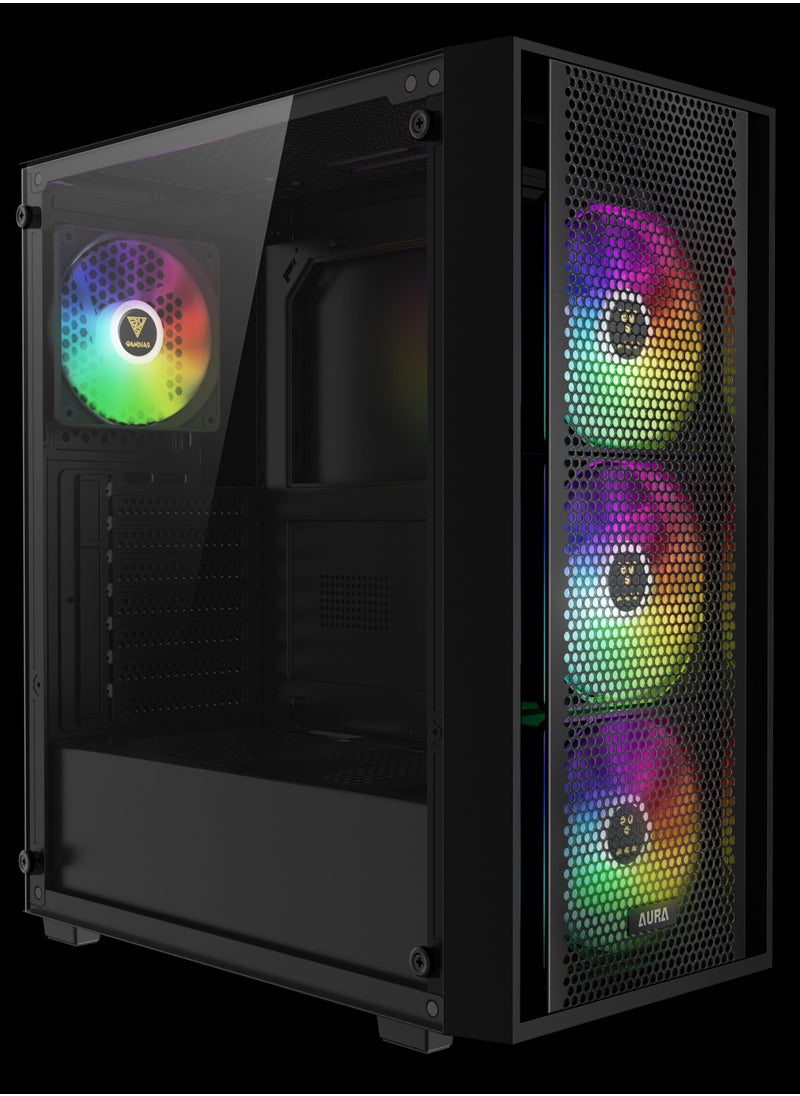 GAMDIAS AURA GC2 ELITE Perforated RGB Mid-tower Case  - Image 2