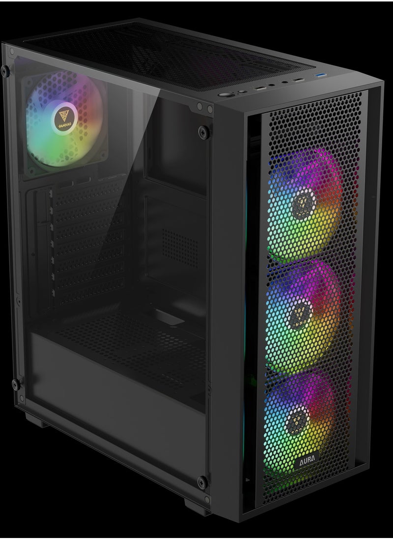 GAMDIAS AURA GC2 ELITE Perforated RGB Mid-tower Case  - Image 4