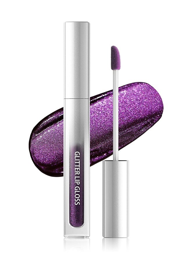 YOUNG VISION Transfer-Proof Lip Gloss，Multi-Use Shimmer Liquid Lipstick ，Chameleon Lip Gloss、 Eyeshadow、 Eyeliner，High Pigmented Lip Color with Transfer-proof Wear,Long Lasting Sparkling Pink Makeup  #08 - Image 1