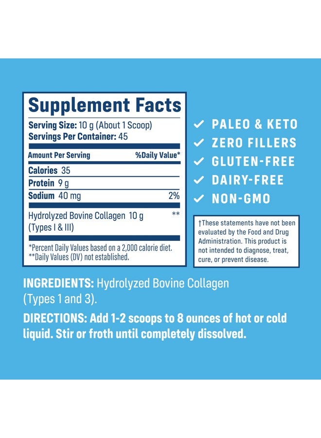 NativePath Collagen Peptides Protein - Hydrolyzed Type 1 & 3 Collagen Powder for Skin, Hair, Nails - 15.9 oz (45 Servings) - Image 3