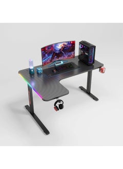 KLNAMAEAAN Ergonomic Gaming and Computer Desk with LED Lights 160 CM  - Image 1