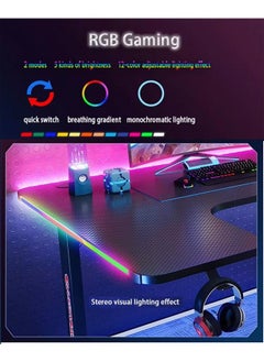 KLNAMAEAAN Ergonomic Gaming and Computer Desk with LED Lights 160 CM  - Image 3