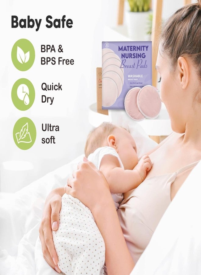 AHC Zikku Ultra-Soft Reusable Breast Pads for Feeding Mothers (Pack 2 X 2 Pads) Light Weight Washable Nursing Pads for Bra, Eco-Friendly and Comfortable Breast Pad - Image 2