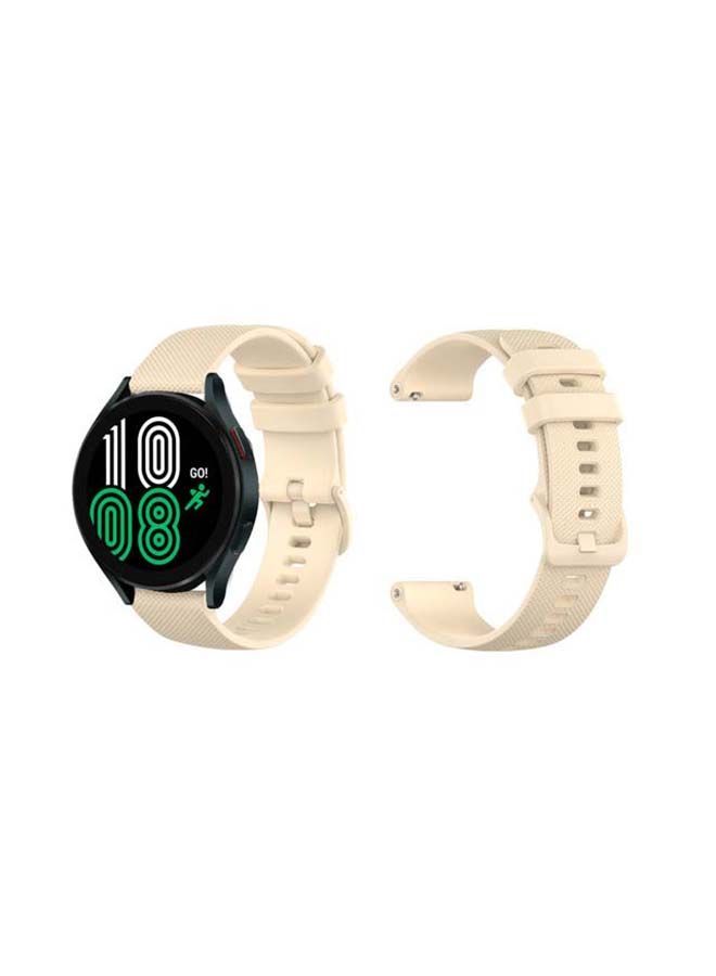 NIBEMINENT Replacement Band For Samsung Galaxy Watch4 Cream white  - Image 2