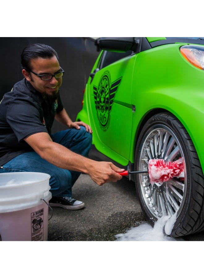 Chemical Guys Red Rocket Car Cleaning Detailing Brush Red and Black 5.72 x 13.97 x 1.02 cm 7000420 - Image 5