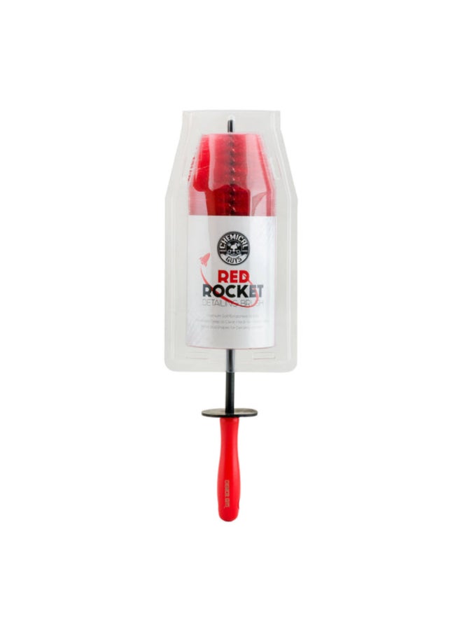 Chemical Guys Red Rocket Car Cleaning Detailing Brush Red and Black 5.72 x 13.97 x 1.02 cm 7000420 - Image 1