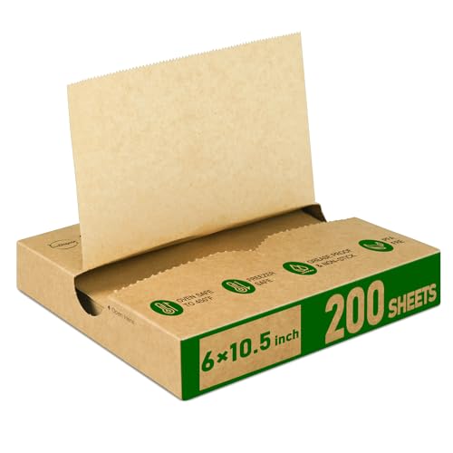 EcoDispose 6" x 10-1/2" Precut POP UP Deli Paper Sheet Pack of 200, kraft ,Interfolded Heavy Paper for Food Wrap and Serving - Image 1