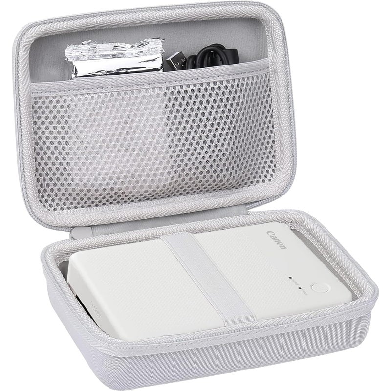 co2CREA Hard Travel Case Replacement for Canon SELPHY QX20 / QX10 Portable Square Photo Printer (White Case) - Image 2