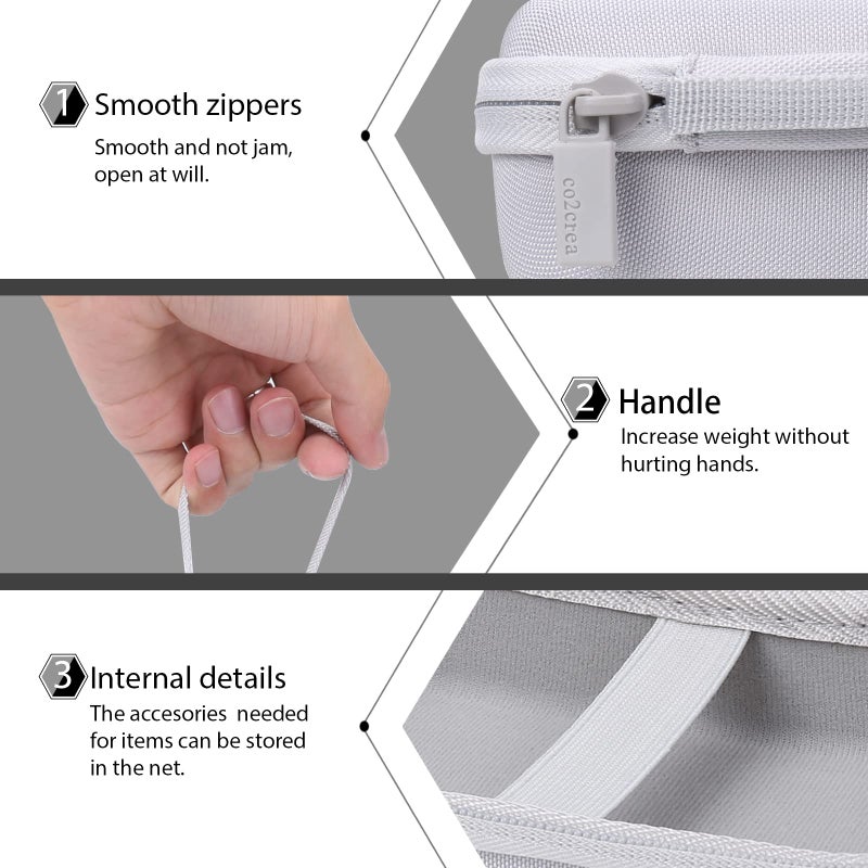 co2CREA Hard Travel Case Replacement for Canon SELPHY QX20 / QX10 Portable Square Photo Printer (White Case) - Image 4