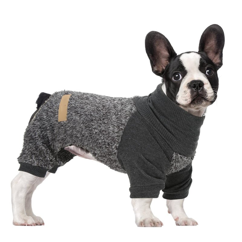 Soft Warm High Neck Dog Knitwear Sweater Elastic Fit Winter Pet Coat Size S - Image 3