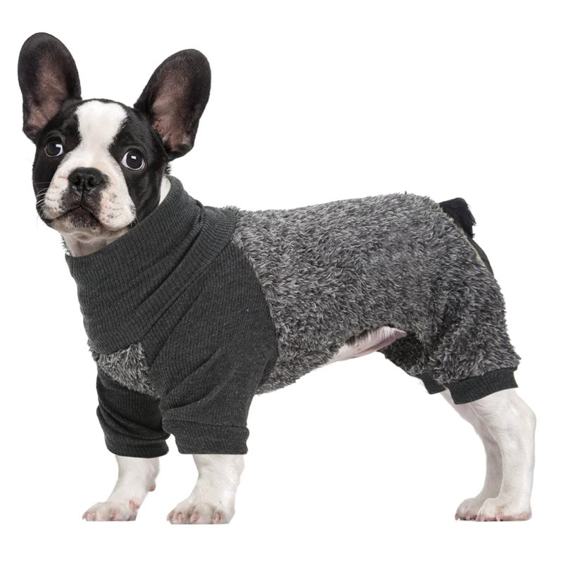 Soft Warm High Neck Dog Knitwear Sweater Elastic Fit Winter Pet Coat Size S - Image 5