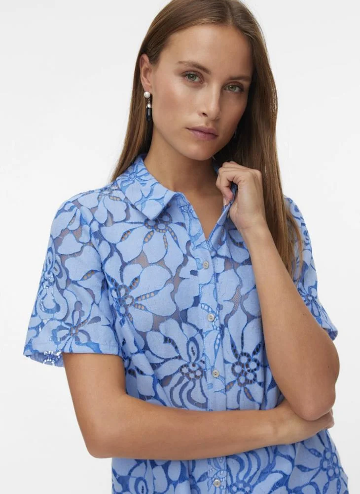 VERO MODA Lace Detailed Button Down Shirt