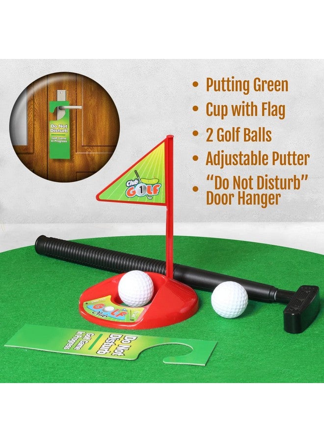 Novelty Place Toilet Golf Game Set - Practice Mini Golf in Any Restroom/Bathroom - Father's Day, White Elephant, Christmas, Valentines Funny Gag Gifts - Image 2