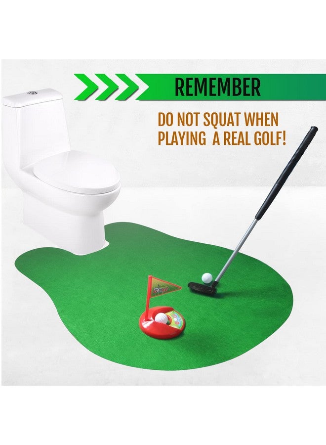 Novelty Place Toilet Golf Game Set - Practice Mini Golf in Any Restroom/Bathroom - Father's Day, White Elephant, Christmas, Valentines Funny Gag Gifts - Image 4