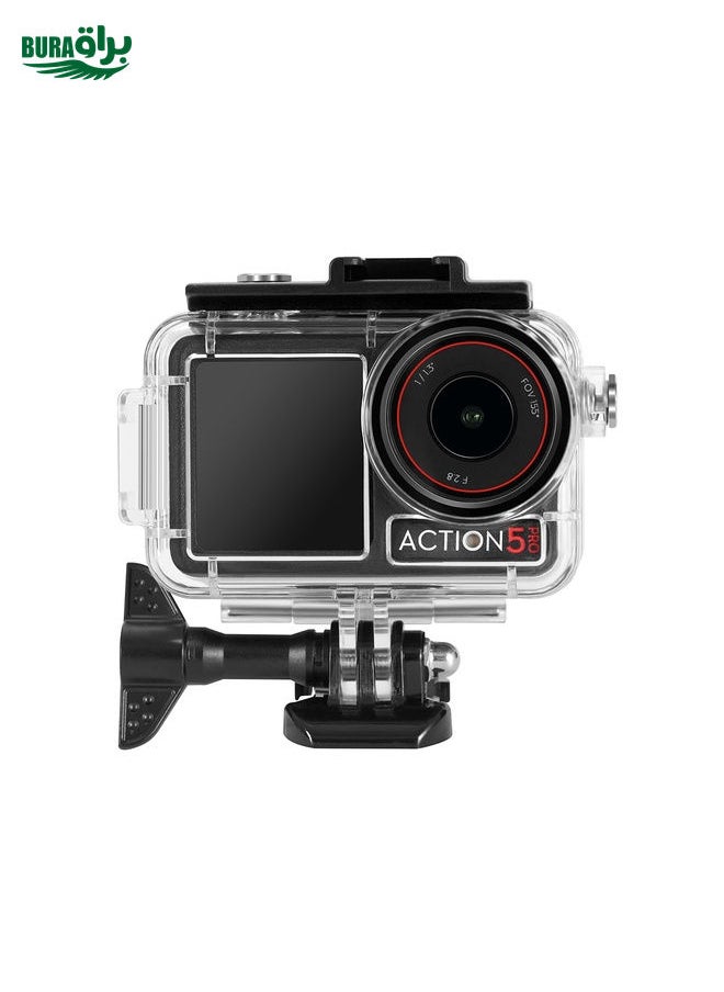 BURAQ - For DJI Osmo Action 5 Pro / 3 / 4 60m Underwater Waterproof Housing Diving Case (Transparent) - Image 1